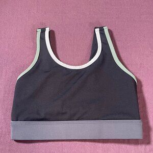 Anthropologie ALLFENIX  Black and Gray wide band Sports Bra - Size XS